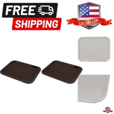 Café Standard Cafeteria/Fast Food Tray, 11" x 14", Dark Brown Pack of 2