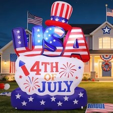 4th of July Inflatable Patriotic 250th Anniversary LED Blow Up Yard Decor