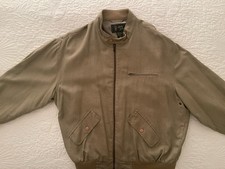 Vintage Bobby Jones Golf zip up Bomber Jacket In Tan/Khaki with Jones Golf Liner