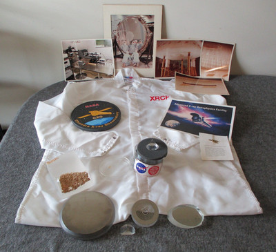 NASA MSFC AXAF CHANDRA XRCF CLEAN ROOM JUMPSUIT+OPTICAL CRYOGENIC TESTING ITEMS+