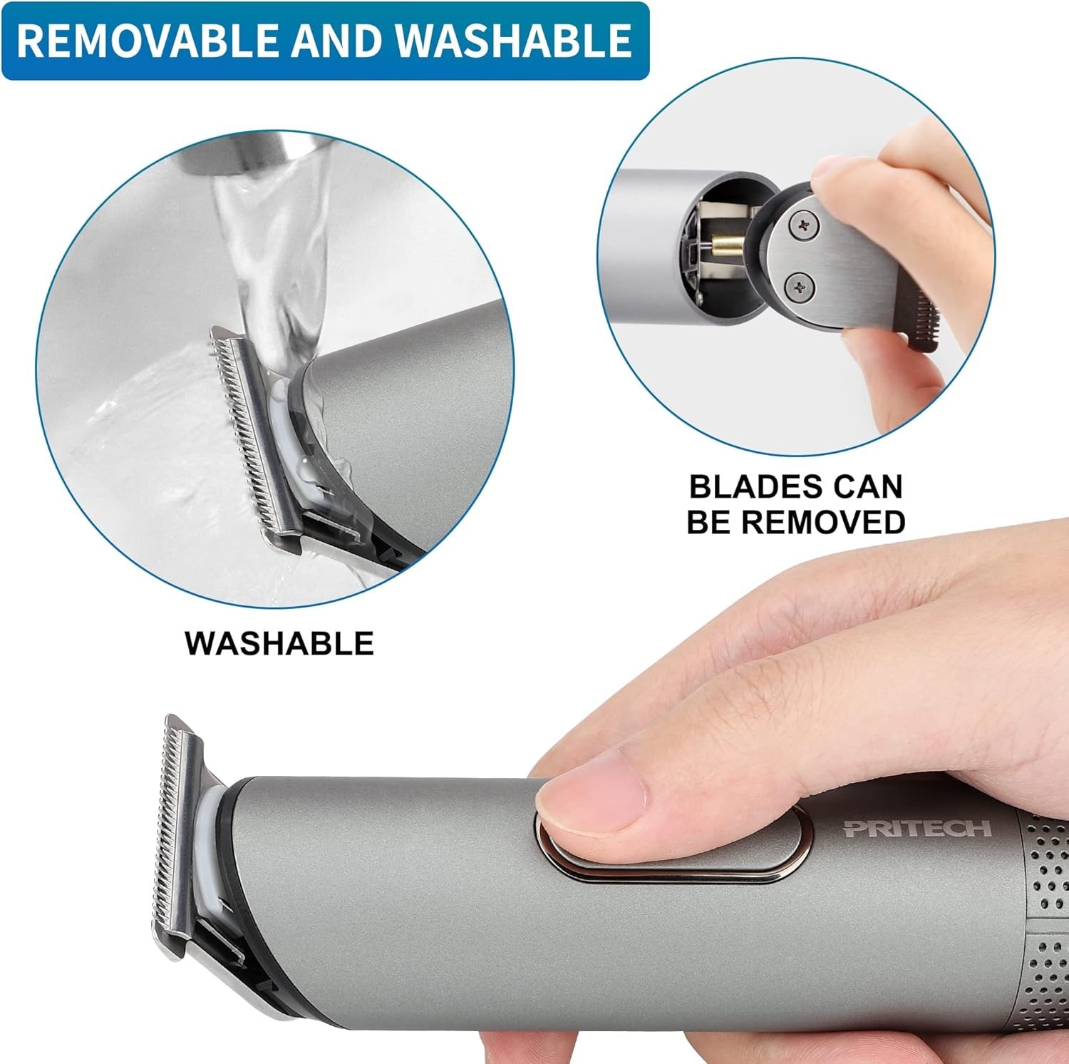 Cordless Electric Beard Trimmer - 150 Minutes Battery & Complete Grooming Kit