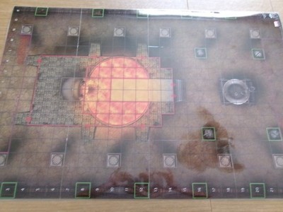 =HeroClix Marvel LAMINATED MAP 2-Sided Svartalfheim I and Grey Gargoyle HF I =1