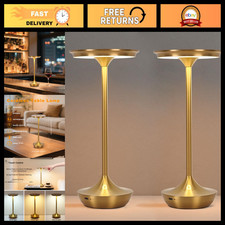 Portable Cordless LED Table Lamp Set of 2, Rechargeable 6000mAh, Dimmable Touch