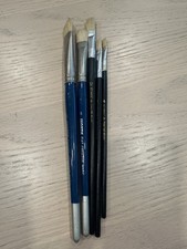 Brand New 5 Professional Creative Mark & Mast Artist Brushes Short Handle Flat