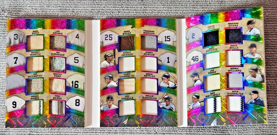 2025 LEAF SPECTACULAR YANKEES LEGENDS 24 GAME-USED RELICS - RUTH, GEHRIG...#2/3 - Image 2 of 4