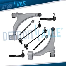 8pc Front Lower Control Arms Ball Joints Tie Rod Ends Sway Bars for Chevy Malibu
