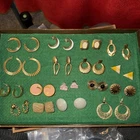 Vintage costume jewelry  Pierced Earrings Lot -E
