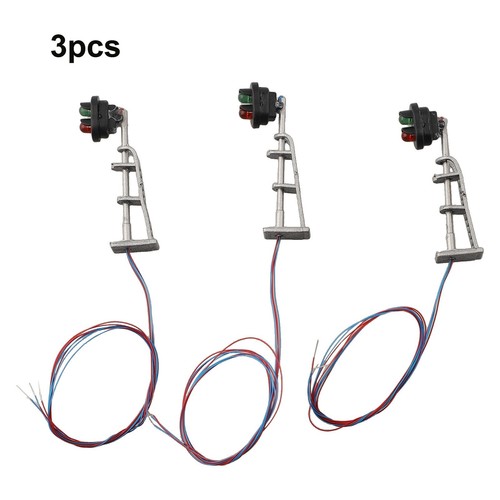 3pcs/ Set Model Railroad N Scale 1:87 Track Signals 2-LEDs Green Red Block Light - Picture 8 of 24