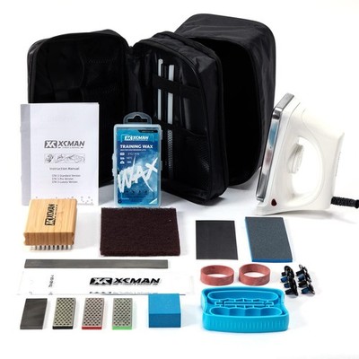 XCMAN Complete Ski Snowboard Tuning Waxing Combo Kit with black 