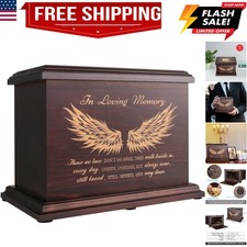 Cremation Memorial Urns for Human Ashes Adult Male Female, Wooden Urns Box an...