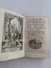 UTOPIE 1730 thomas MORE morus RARE 1ère EO anticipation politique 16 gravures