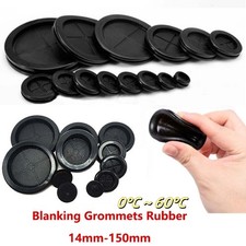 Black Blanking Rubber Grommets Closed Blind Grommet Plugs Bung 14mm - 150mm