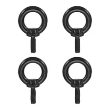 M4 x 11mm Lifting Eye Bolt, 4 Pcs 304 Stainless Steel Shoulder Ring Screw,Black