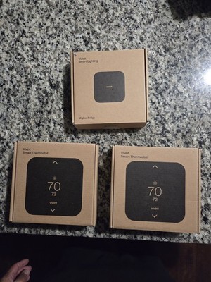 Lot of 2 Vivint Element Thermostat V2 Smart & 2' Zingbee Bridge *BRAND NEW*