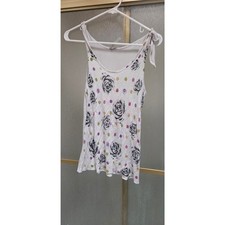 The classic authentic vintage 2010s tank floral multicolor multi colored sequins