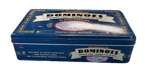 Dominoes Double Nine 55 Shiny Jumbo Color-Dot - Used - Complete by Cardinal - Picture 2 of 7