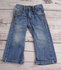 Wrangler 20X Slim Fit Faded Blue Adjustable Waist Western Denim Jeans Size 3T