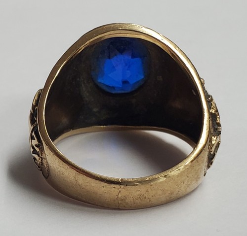 10k Gold Original U.S. Navy Vintage Military Ring Size 10 - Picture 3 of 12