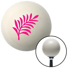 Pink Hawaiian Leaf #3 Ivory Shift Knob w/ M16x1.5 Insert Shifter Auto Manual