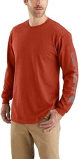 Carhartt Loose Fit Heavyweight Long-Sleeve Logo Sleeve Graphic T-Shirt 2XL Tall