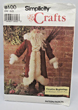 Simplicity  8100 Father Christmas Doll Sewing Pattern Vintage 1992 Uncut