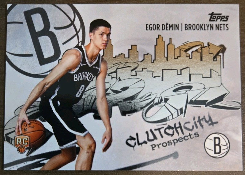 Egor Demin 2025-26 Topps Clutch City Prospects #CC-8 Brooklyn Nets Rookie
