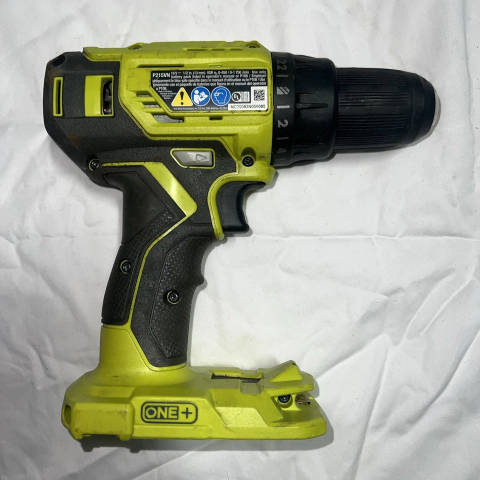 Ryobi P215VN 18V ONE+ 1/2 in. Li-Ion Drill Driver PRE-OWNED TOOL ONLY - Image 2 of 4