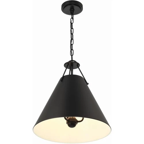 Crystorama XAV-B8305-MK Xavier 3 Light 16 inch Matte Black Pendant Ceiling Light - Picture 4 of 5
