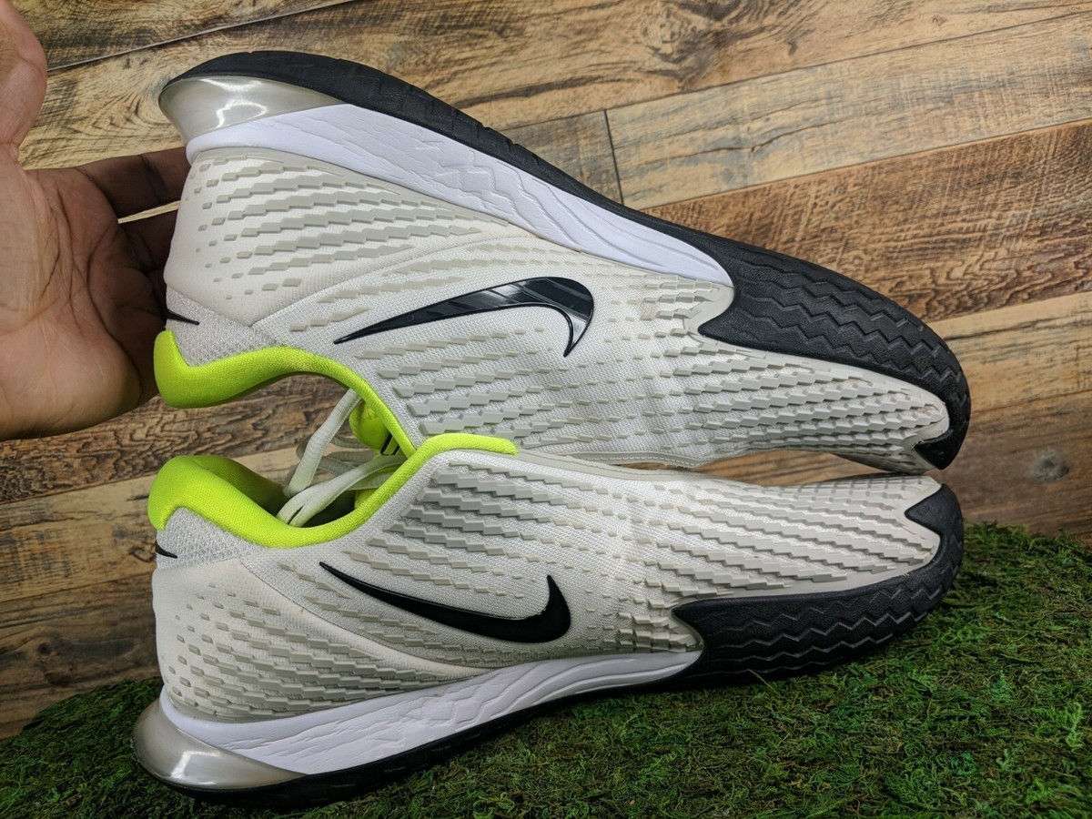 Nike Court Air Zoom Vapor Cage 4 Tennis HC Sz 6 Men White Volt Black CD0424-100 Nike Air Zoom Vapor Cage 4 sneakers White Volt Platinum  main image 2