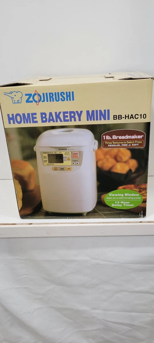 Zojirushi Home Bakery Mini Bread Maker BB HAC10 White New In Box