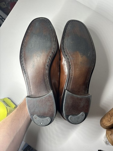 Vintage SEARS Wonderlite loafers 9.5 EE (wide) mens Brown Lightweight Loafers - Picture 3 of 12
