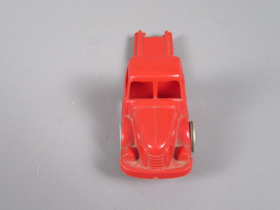 C164 Vintage 1960 BS France Truck Red Toy Bazar Plastic L 9.7 CM - Image 4 of 4