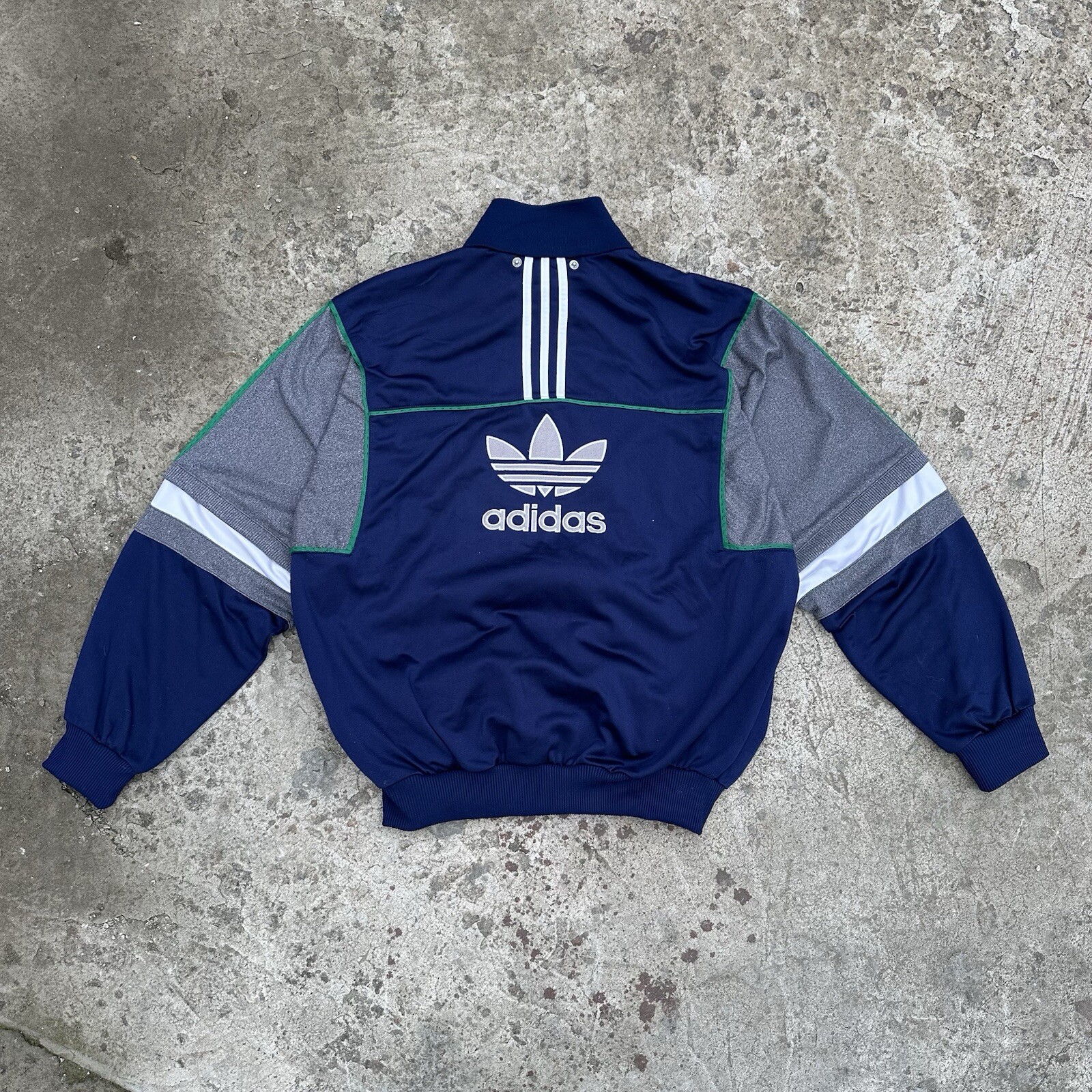 Vintage Adidas Zip Sweater Y2K  Style USA 90s Big Logo Windbreaker