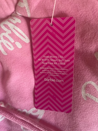 Barbie Pink White Jr Joggers Sweatpants Size XS/XCH/TP Drawstring Pockets - Picture 4 of 9