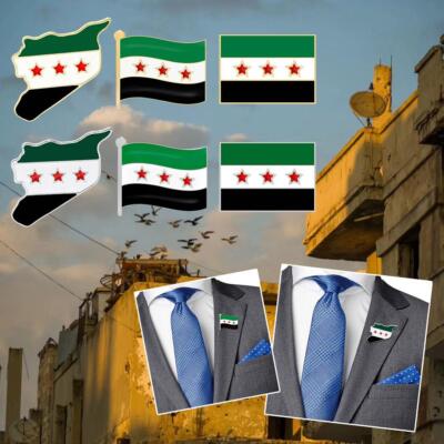 Syrische Unabhängigkeit Flagge der Freiheit Anstecknadel Syrische Brosche B8J7 RFT SCF / HNK ANX