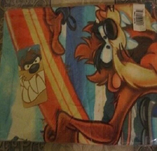 Nueva toalla de baño de playa con licencia Taz Tasmanian Devil Looney Tunes regalo nueva en paquete nueva con etiquetas Foto 3 de 3