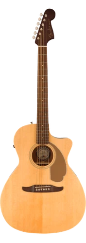 Fender Newporter Player Auditorium Size Acoustic Electric Guitar, Natural