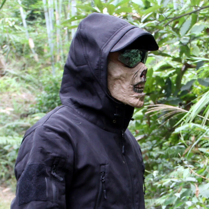 Party Costume Airsoft Motorcycle Skeleton Skull Masque Half Face Mask Halloween - Image 4 of 4