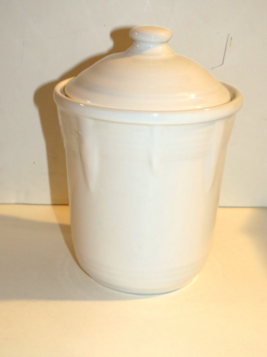Fiestaware Small Canister WITH LID Fiesta White NEW STYLE eBay