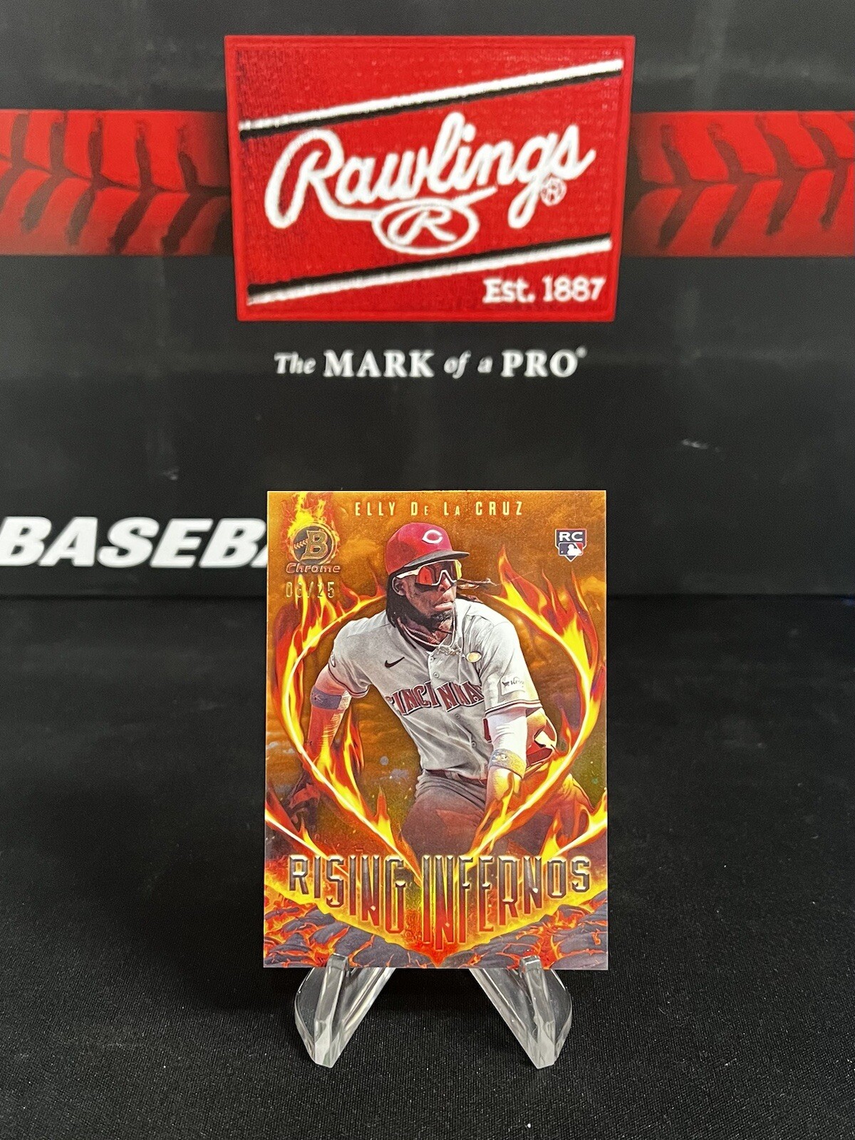 2024 Bowman Chrome Elly De La Cruz Rising Infernos Orange Refractor /25 #RI-1 RC