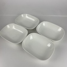 4 New Extra Large White Ceramic Bowl - Alessi For Delta  - 8" x 6" - 044207793