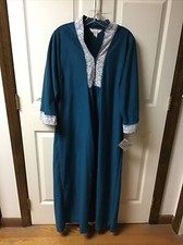 NWT VINTAGE AT HOME WEAR SEARS LONG ROBE Green Blue Teal LG 16-18