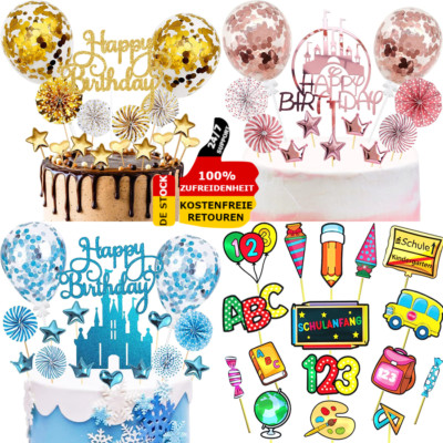 Tortendeko Geburtstag Happy Birthday Kuchendeko Cake Tortendeko Luftballon Toppe