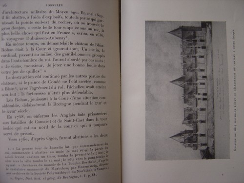 Le Château de JOSSELIN par Roger Grand avec 43 gravures et 3 plans Edition 1930 - Picture 6 of 6