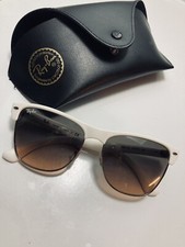 White Ray Ban sunglasses With Case