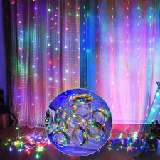 300 LED USB String Light Remote Control Xmas Party Wedding Curtain Fairy Lights