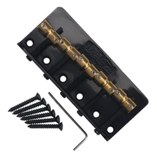 Wilkinson WBBC Bass Bridge Brass Saddles for 5-String Precision/Jazz Bass Black