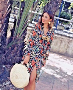 zara floral print wrap dress