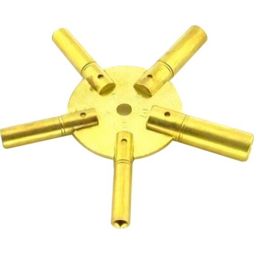 24 Clock Keys Two Brass 5 Pronged Winding Tools - Picture 3 of 4
