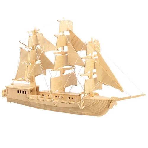 ETNA ILAWA Europäisches Segelschiff 3D Holzbausatz Schiff Boot Holz Steckpuzzle Holzpuzzle